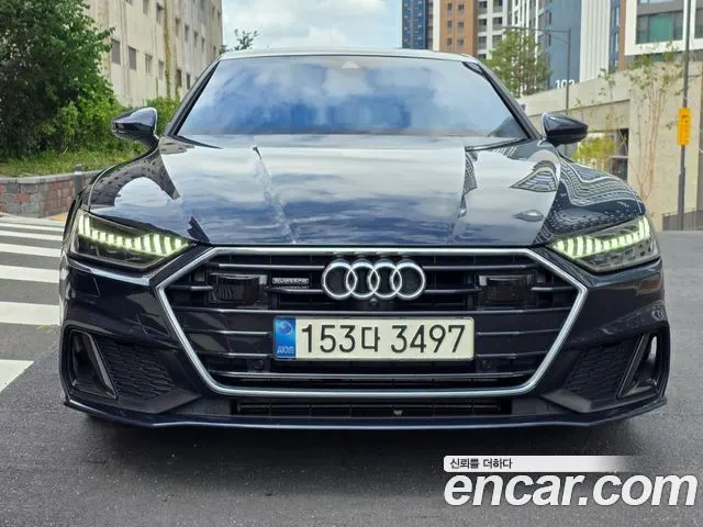 AUDI A7 2021 — 92 388 км, синий, Корея — под ключ — фото 1
