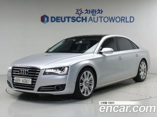 AUDI A8 2014 — 62 751 км, серебристо-серый, Корея — под ключ — фото 2