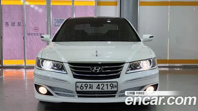 HYUNDAI GRANDEUR NEW LUXURY 2008 — 109 543 км, белый, Корея — под ключ — фото 2