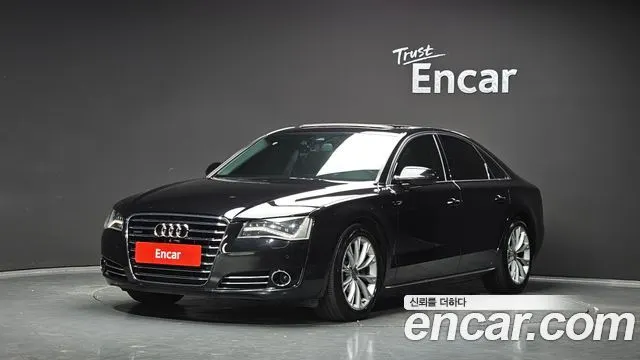 AUDI A8 2014 — 211 912 км, чёрный, Корея — под ключ — фото 1