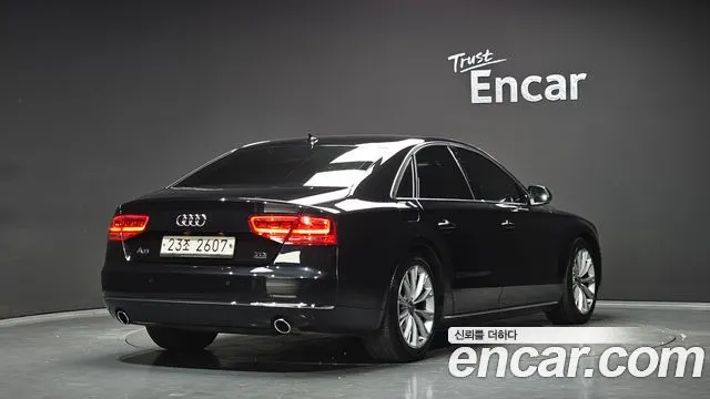 AUDI A8 2014 — 211 912 км, чёрный, Корея — под ключ — фото 2