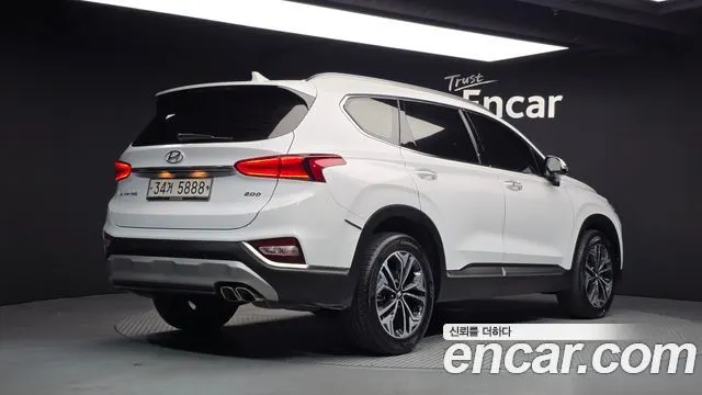 HYUNDAI SANTA FE 2019 — 113 572 км, белый, Корея — под ключ — фото 2